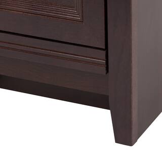 Glacier Bay Delridge 14 in. W x 30 in. H Bathroom Vanity in Chocolate with Solid Surface Vanity Top in Caramel MLT14P2-CH