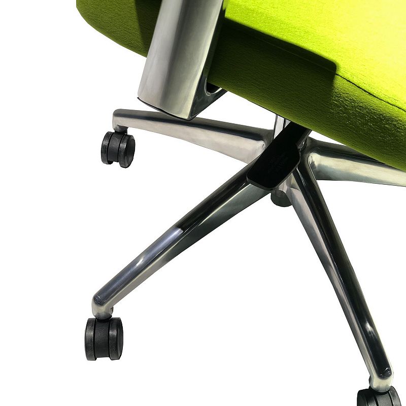 Adjustable Mesh Back Ergonomic Office Swivel Chair with Padded Seat and Casters， Green and Gray