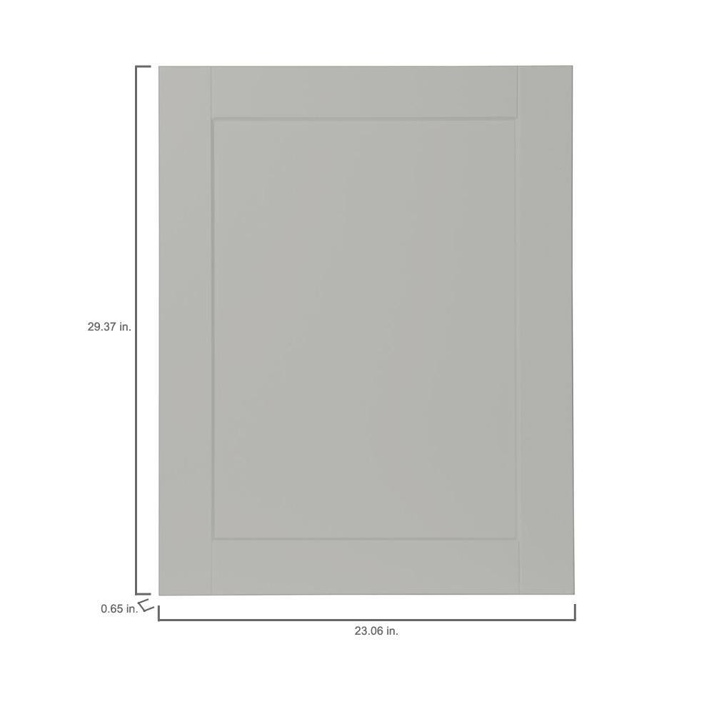 Hampton Bay Shaker 23 in. W x 29.50 in. H Base Cabinet Decorative End Panel in Dove Gray KAEP2430-SDV