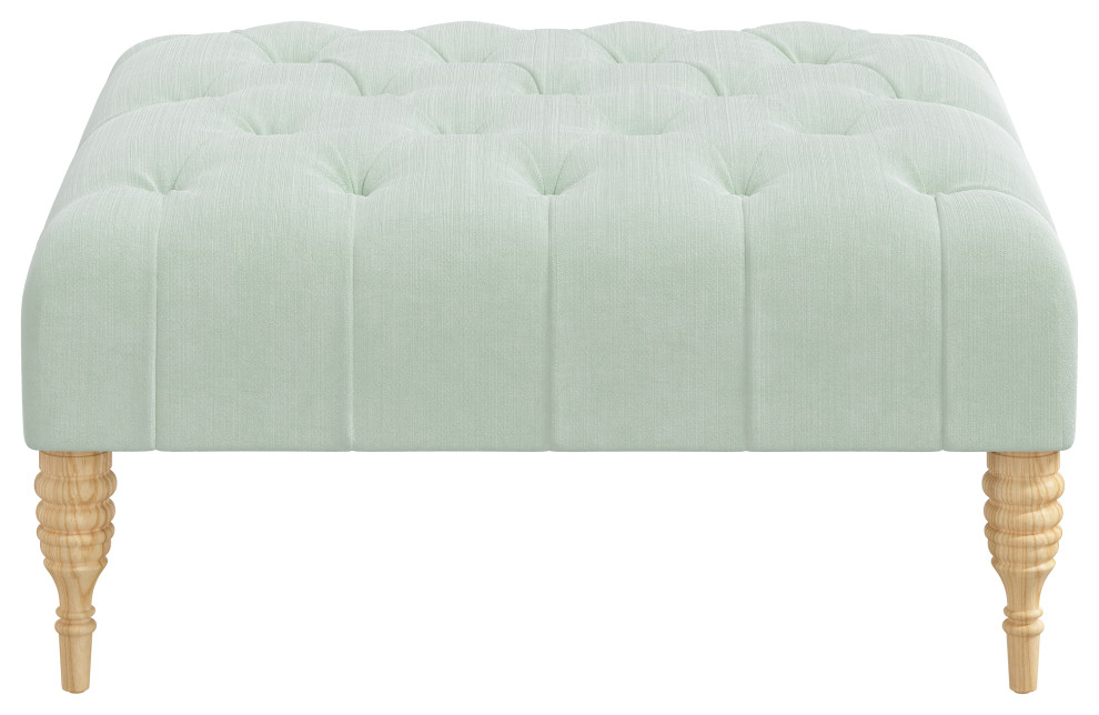 Rachel Ashwell Cocktail Ottoman  Lulu Cloud   Traditional   Footstools And Ottomans   by Skyline Furniture Mfg Inc  Houzz