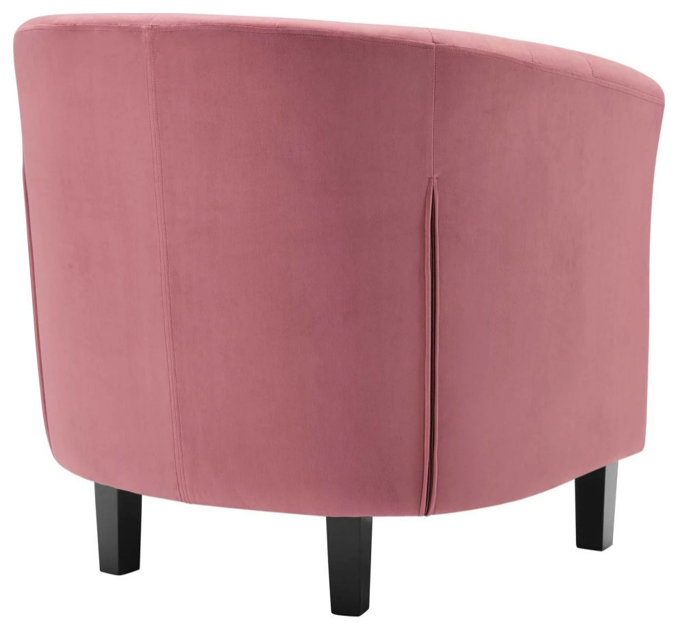 Zoey Dusty Rose Performance Velvet Armchair   Modern   Armchairs And Accent Chairs   by Rustic Home Furniture Deco  Houzz