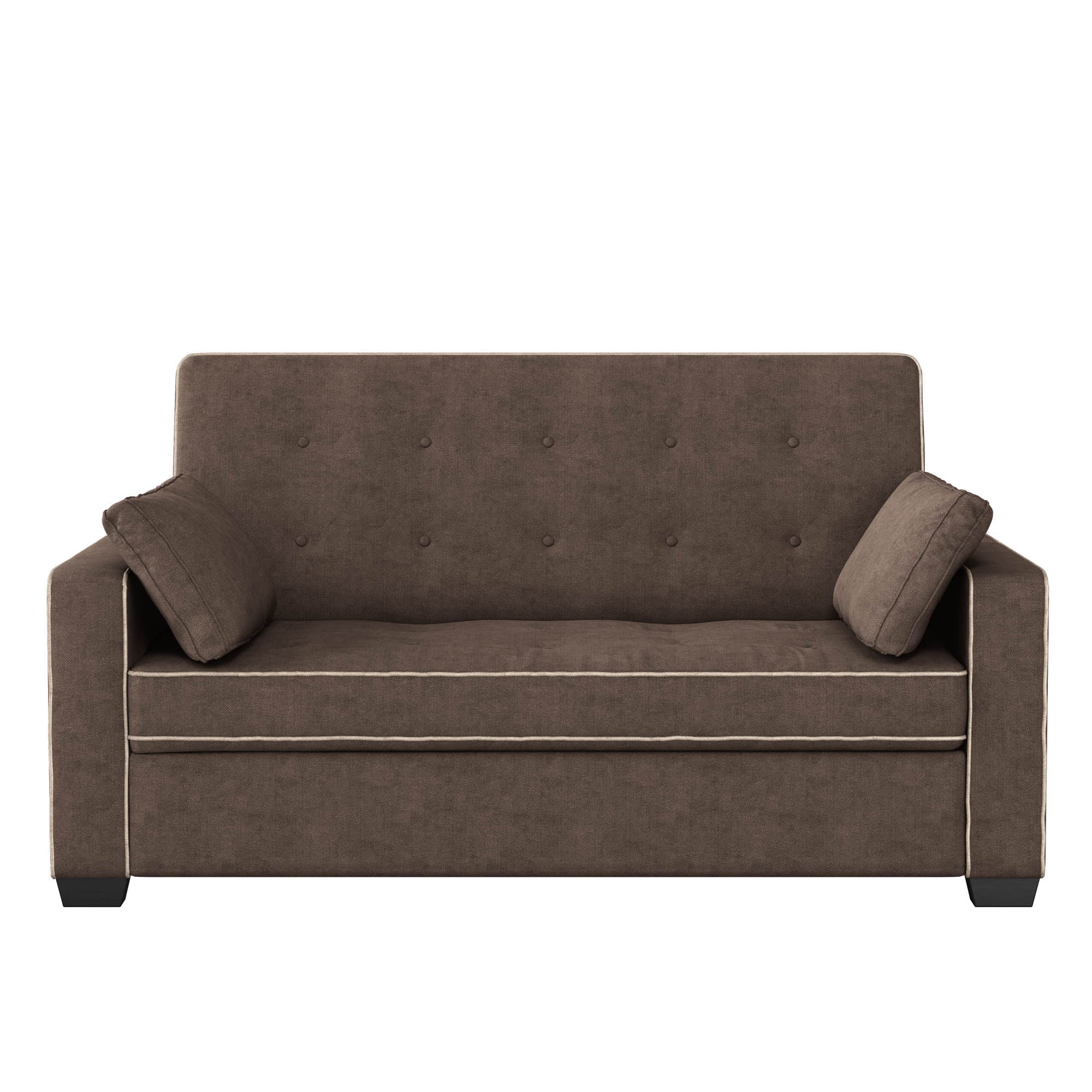 Serta Monroe Modern Sofa with Sleeper, Brown Fabric