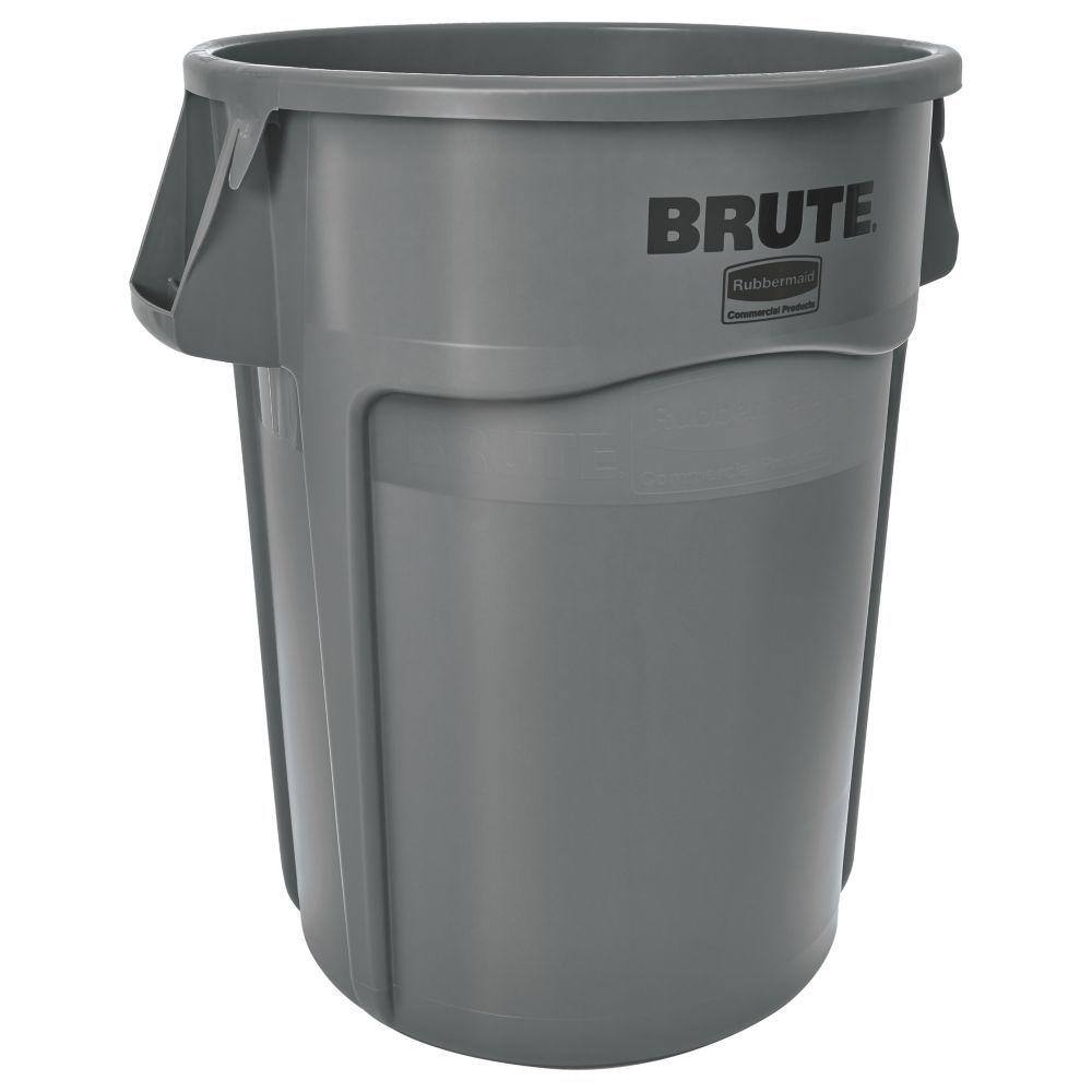 Rubbermaid Commercial Products Brute 44 Gal. Grey Round Vented Trash Can 2031187