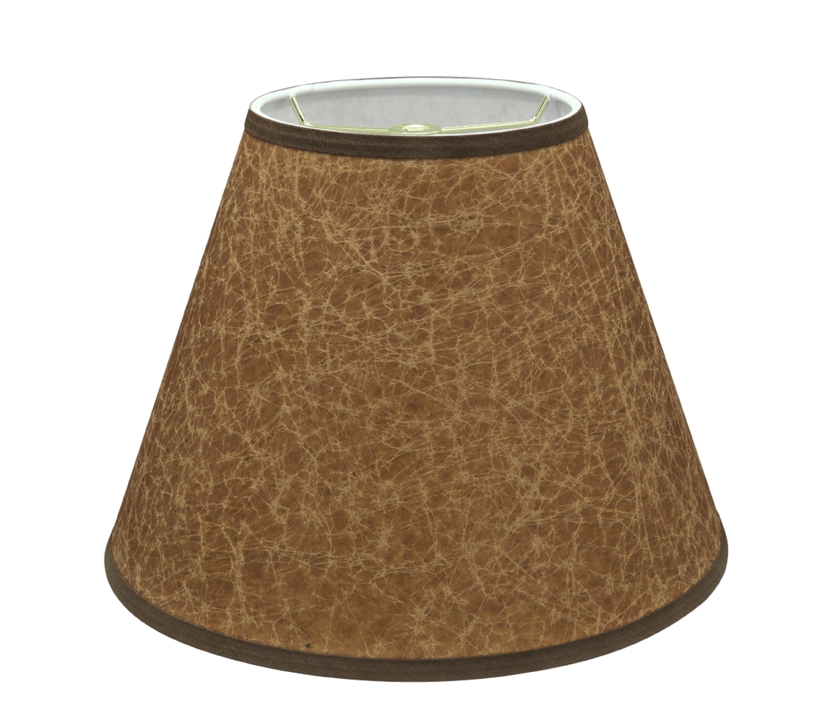 Aspen Creative 32622 Transitional Hardback Empire Shaped Spider Construction Lamp Shade in Dark Brown， 12