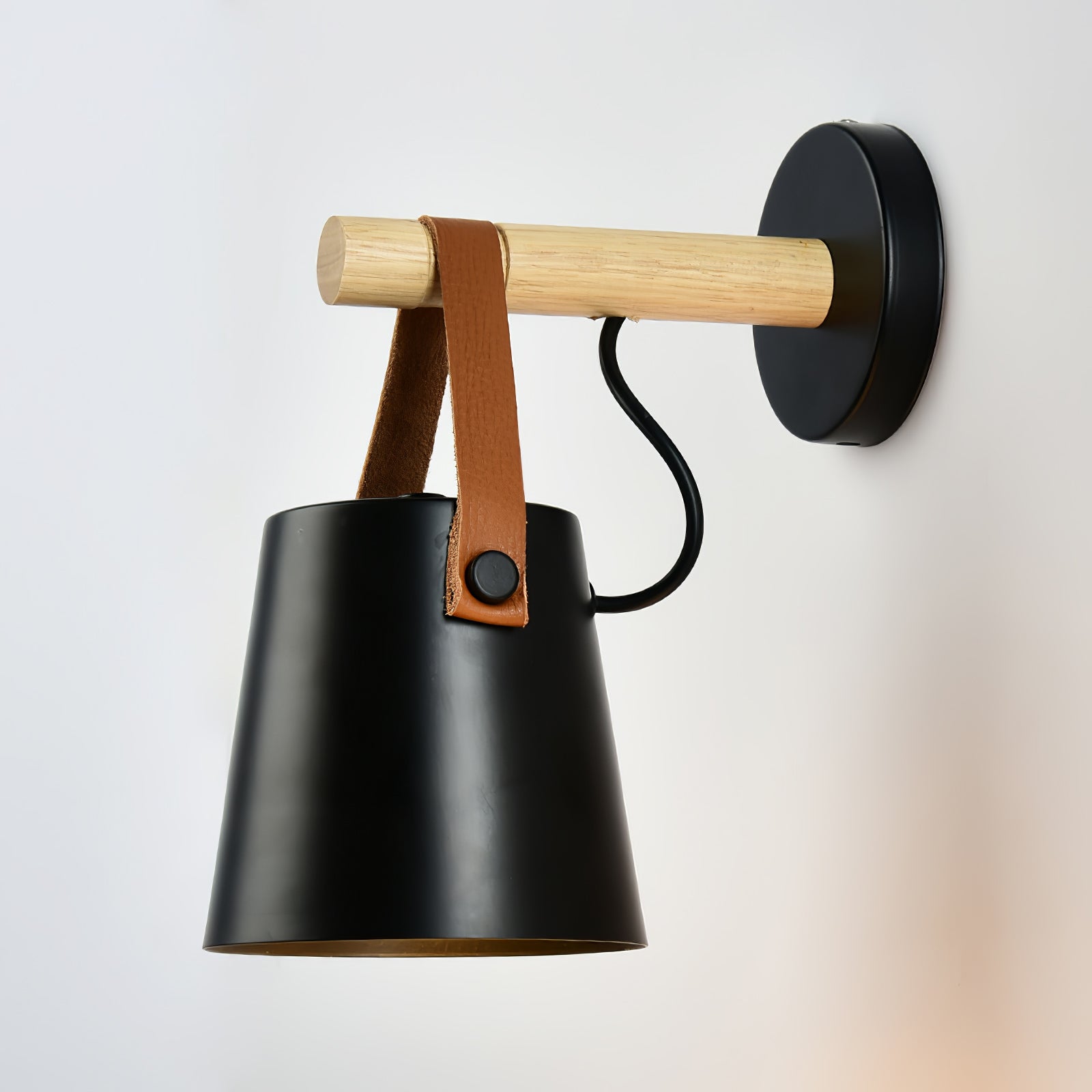 Wooden Conical Wall Light