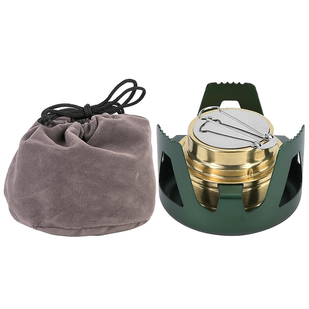 Outdoor Portable Ultra Light Mini Cooking Spirit Burner Alcohol Fuel Stove Bbq Camping (green)