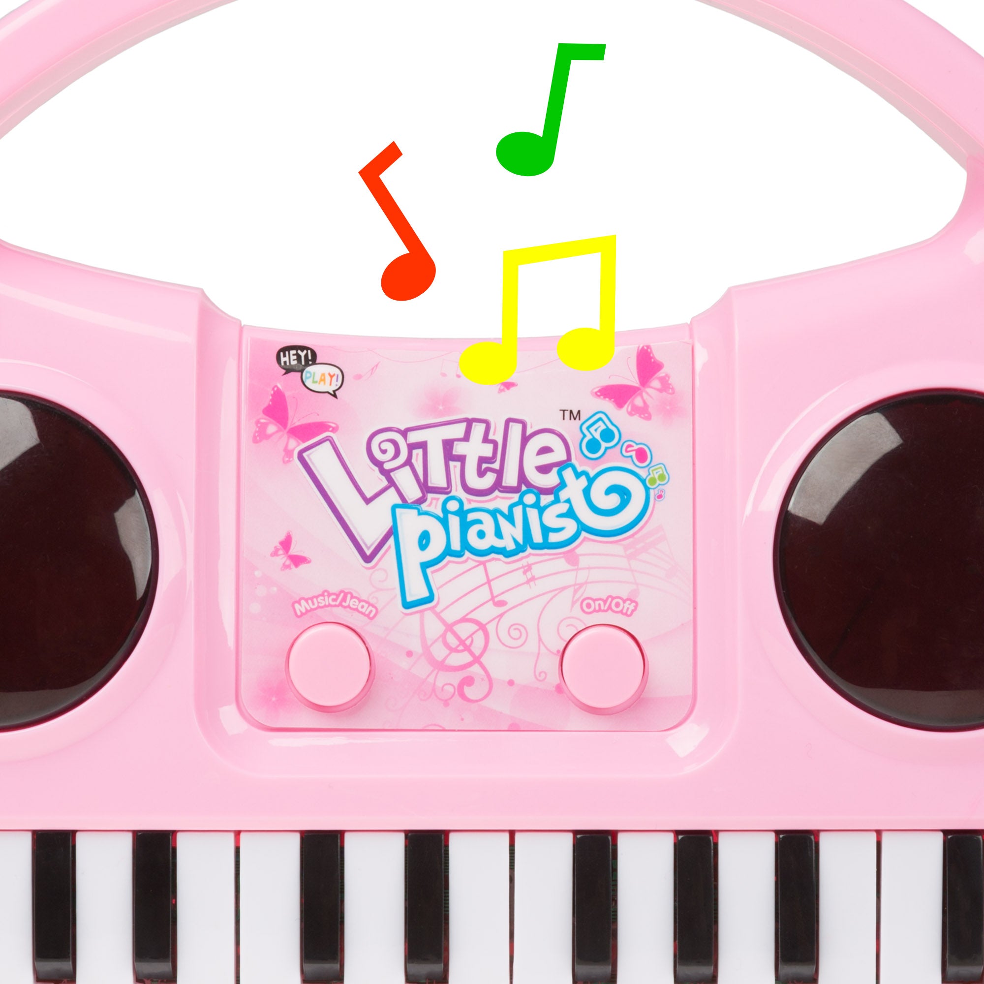 Hey Play Kids Karaoke Machine with Microphone and Musical Keyboard (Pink)