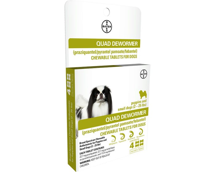 Bayer Quad 4 count Small Dog De-Wormer