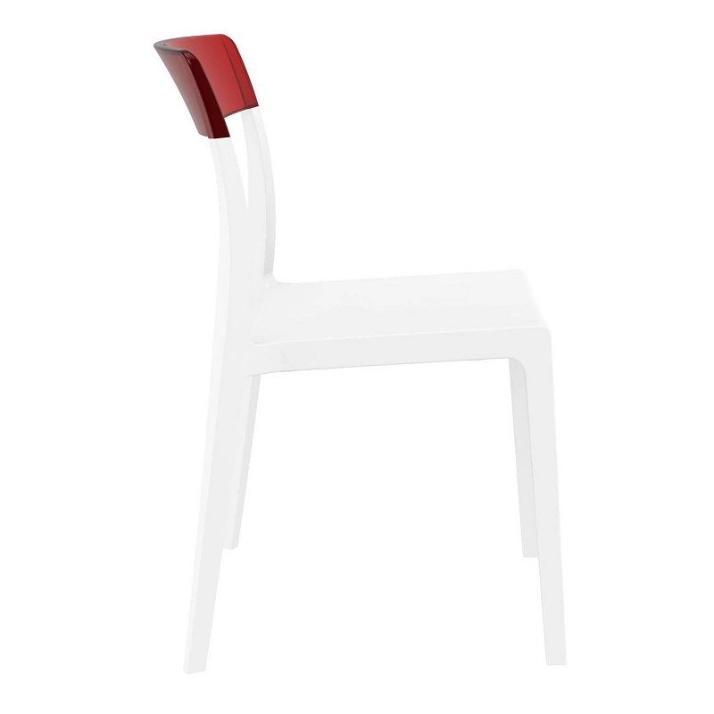 33 White and Red Patio Dining Chair