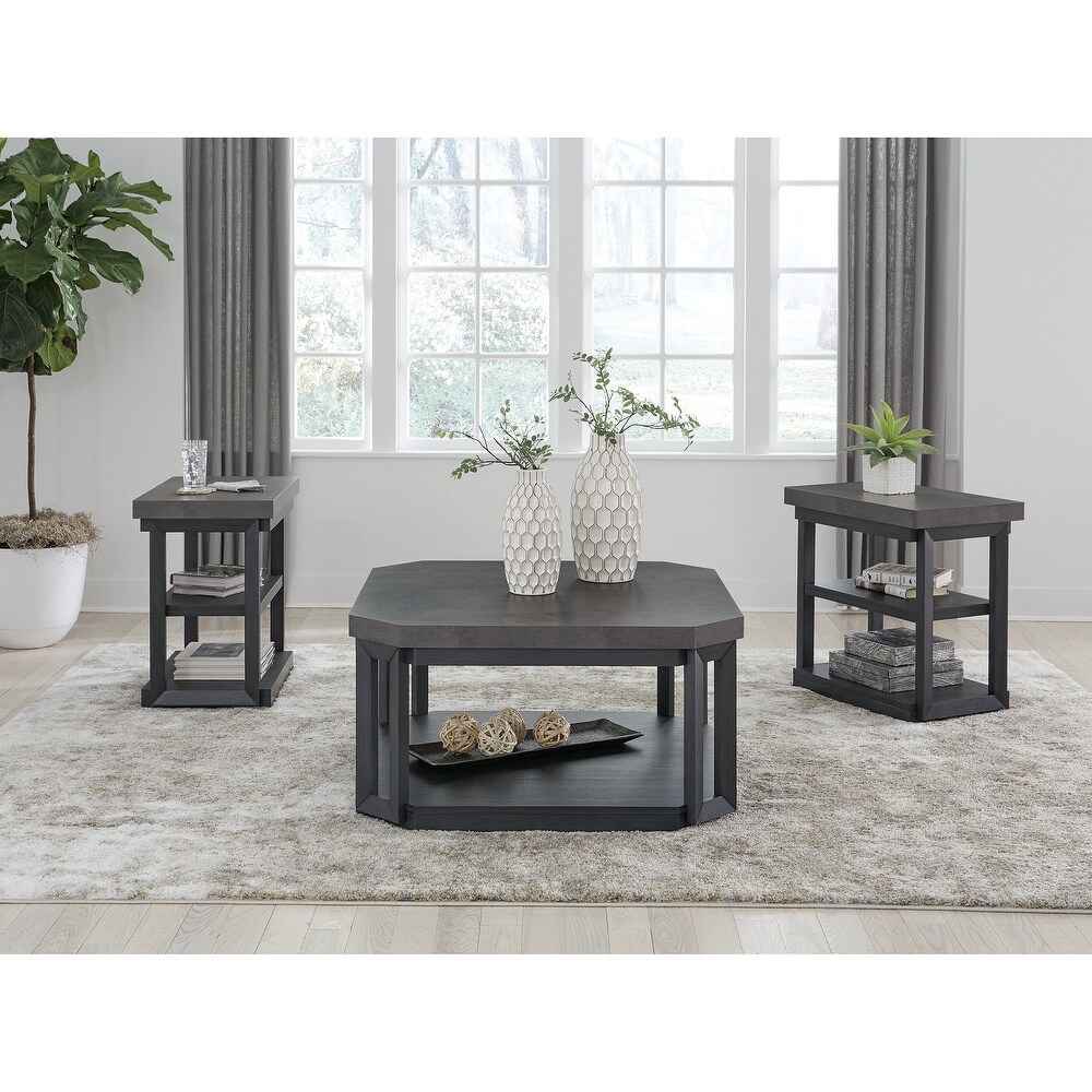 Signature Design by Ashley Bonilane Black/Gray Table (Set of 3)   36\