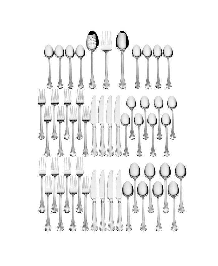 International Silver Cascade 51 Pc Flatware Set Service for 8