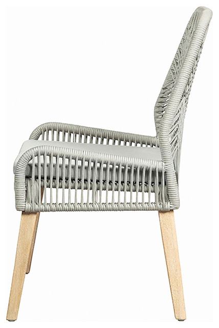 Nakia Woven Back Side Chairs Grey  Set of 2   Modern   Dining Chairs   by Modon  Houzz