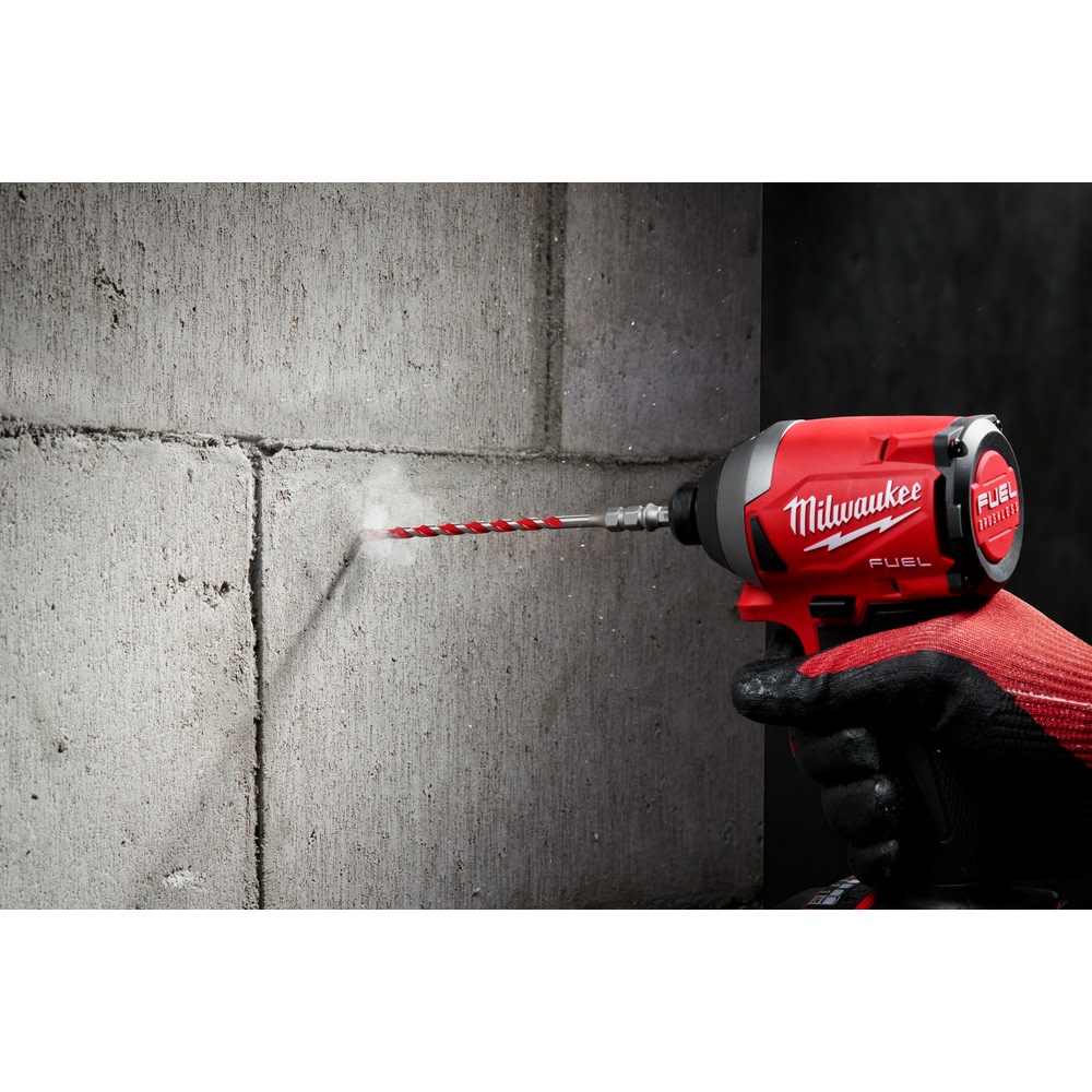 Milwaukee 3/16 x 6 SHOCKWAVE Carbide Hammer Drill Bit for Concrete Screws