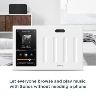 Brilliant Smart Home Control 4-Switch Panel - Alexa Google Assistant Apple Homekit Ring Sonos and More BHA120US-WH4