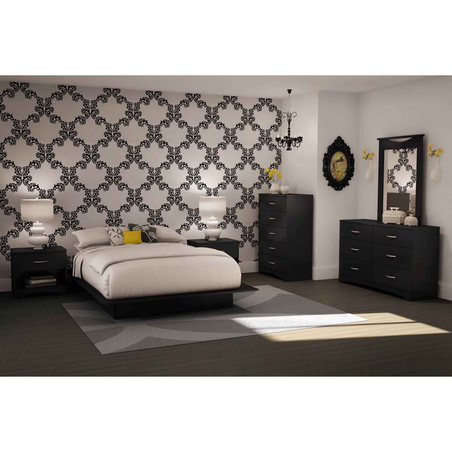 South Shore SoHo 5-Drawer Dresser, Black