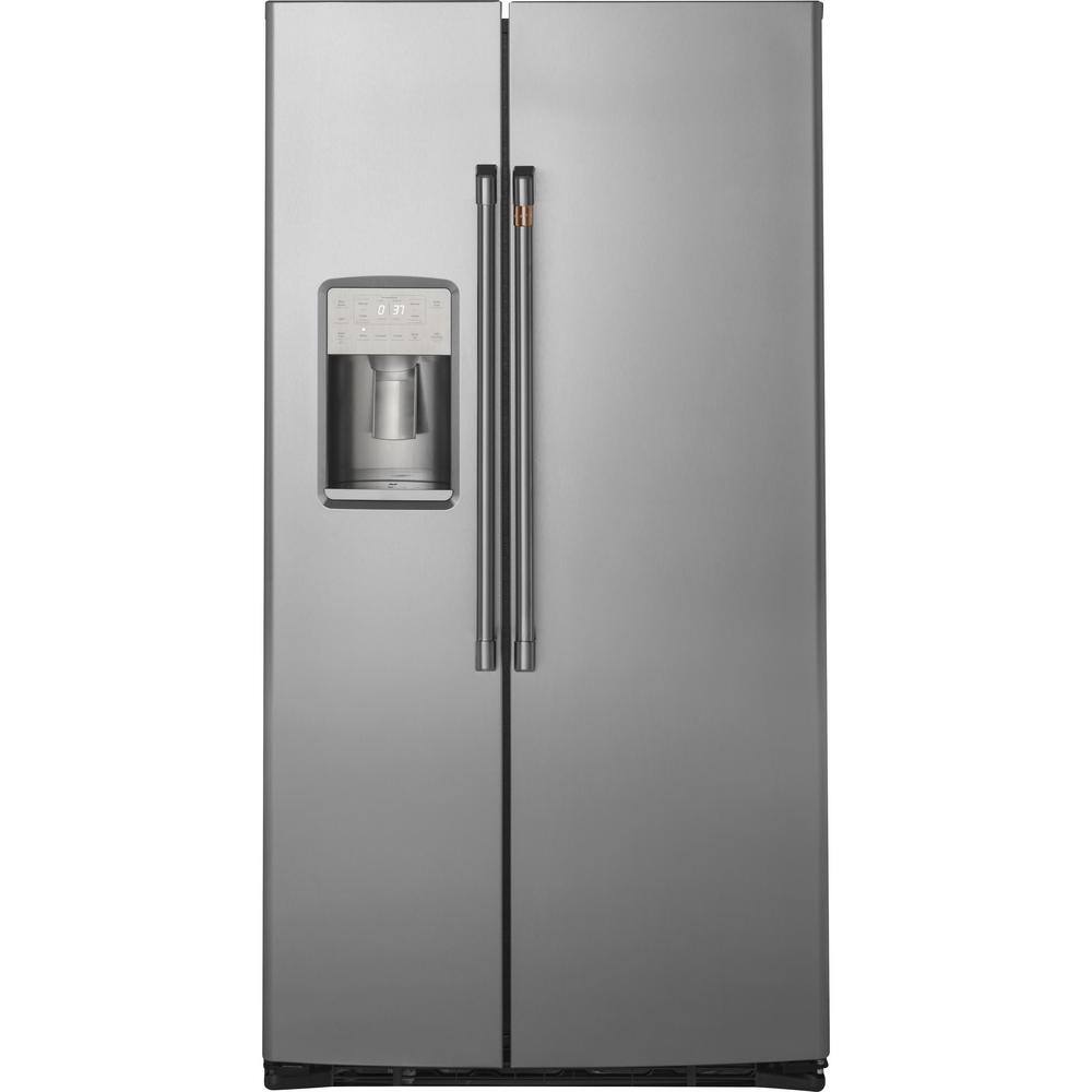 Cafe 21.9 cu. ft. Side by Side Refrigerator in Stainless Steel Counter Depth CZS22MP2NS1