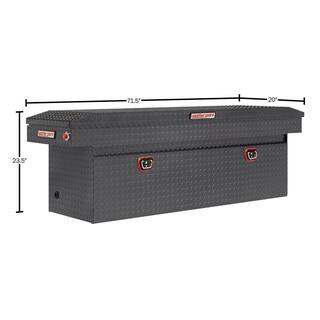 Weather Guard 72 in. Gray Aluminum Full Size Deep Crossbed Truck Tool Box 123-6-03