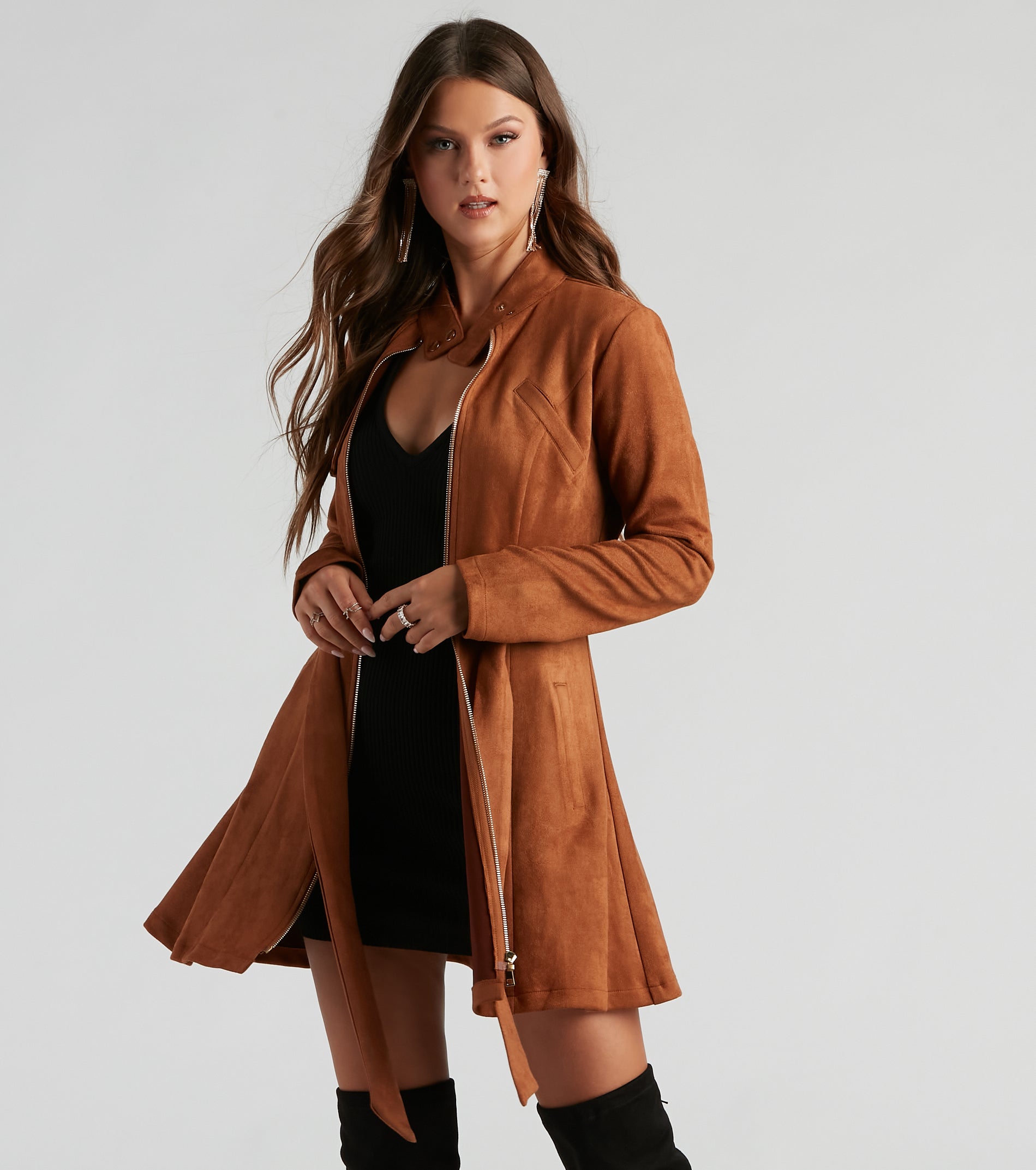 City Chic Babe Trench Dress