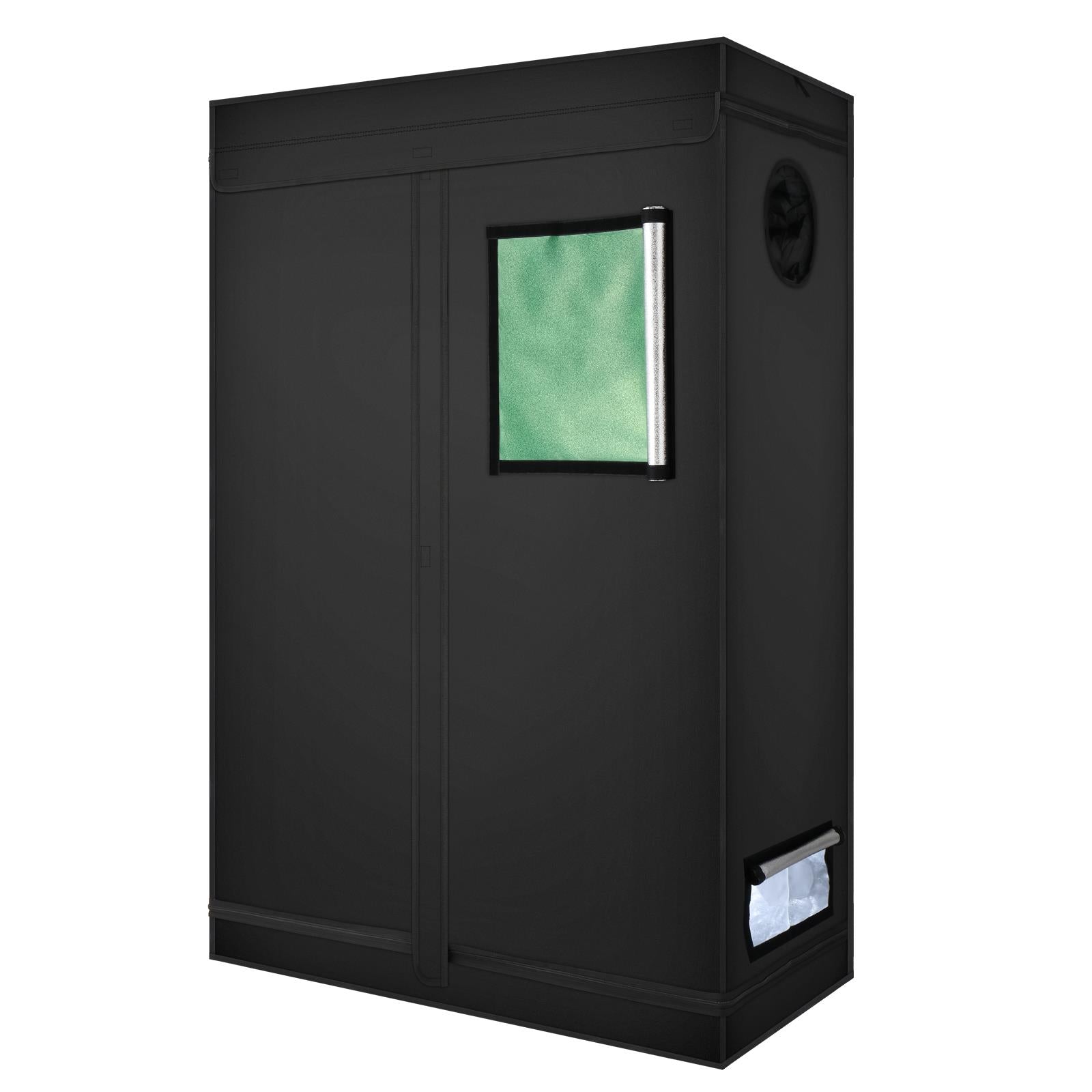 UBesGoo 120*60*180 Home Use Dismountable Hydroponic Plant Grow Tent with Window Black