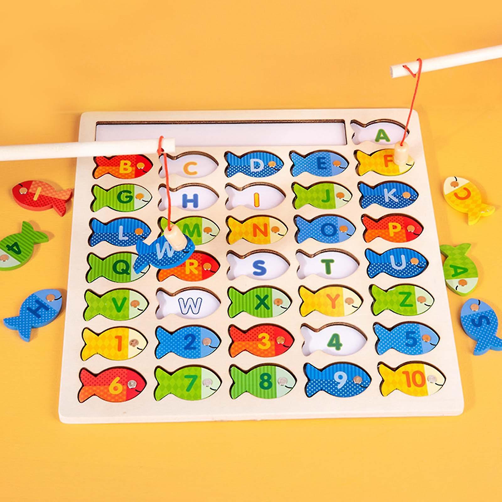 Children Lifelike Puzzle Number Fishing Educational Set Toys Table Games