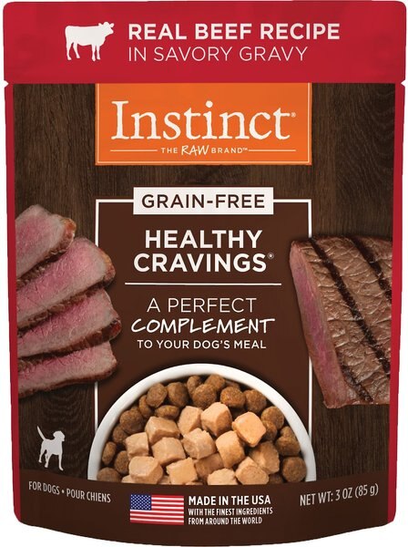 Instinct Healthy Cravings Grain-Free Cuts and Gravy Real Beef Recipe Wet Dog Food Topper