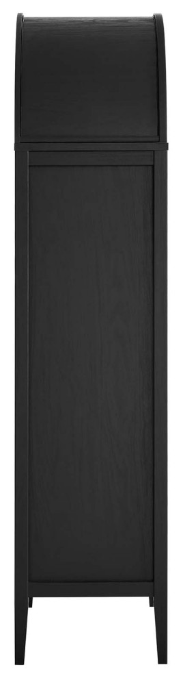 Nolan Tall Storage Display Cabinet   Black Oak   Modern   Accent Chests And Cabinets   by First of a Kind USA Inc  Houzz