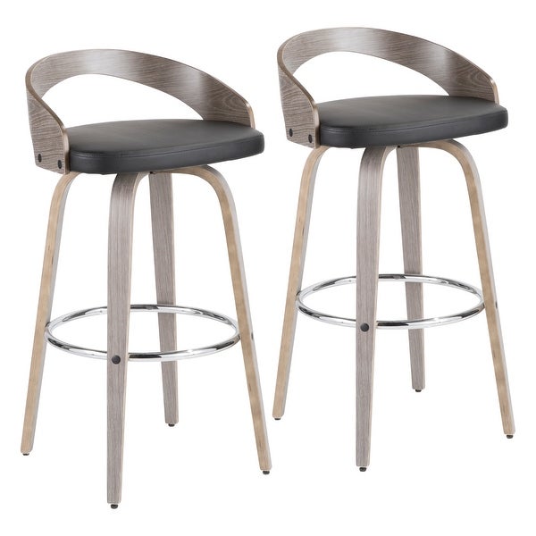 Carson Carrington Stavanger Mid-century Modern Fixed-Height Bar Stool (Set of 2)