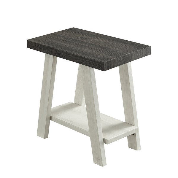 Roundhill Furniture Athens Contemporary Wood Shelf Side Table