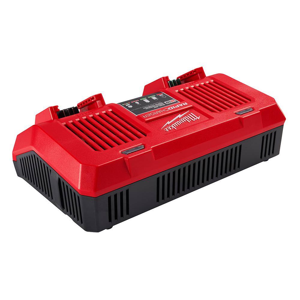 MW M18 18-Volt Lithium-Ion Dual Bay Rapid Battery Charger with 12.0Ah Battery Pack 48-59-1802-48-11-1812