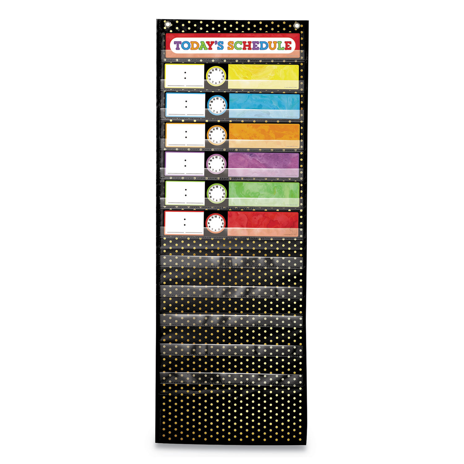 Deluxe Scheduling Pocket Chart by Carson-osa Education CDP158041