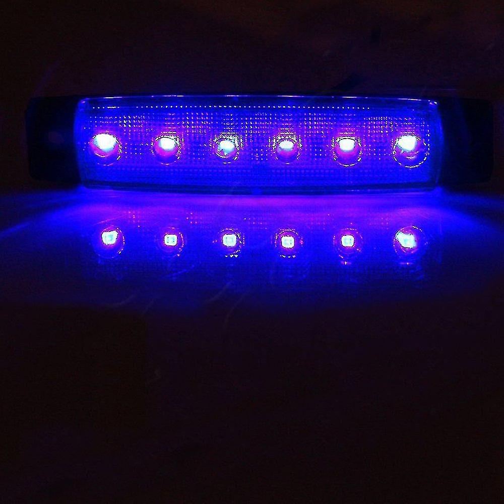 10x 6 Led 3.8 Side Marker Clearance Light Blue Trailer Lights For 12v Truck Bus Boat Cab Rv Lorrieds Suv External