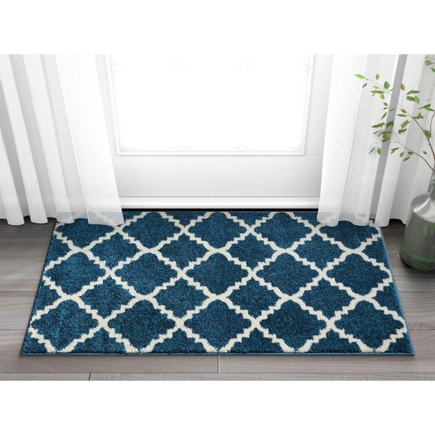 Harbor Trellis Quatrefoil Geometric Modern Casual Contemporary Traditional Moroccan Lattice Soft Area Rug