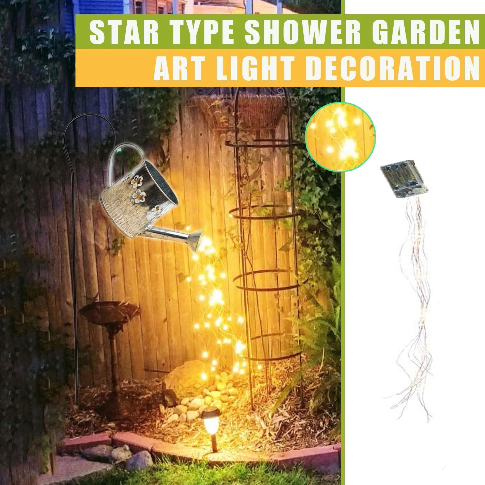 Star Shower Garden Art Lights Decorate Outdoor Garden Lawn Lights