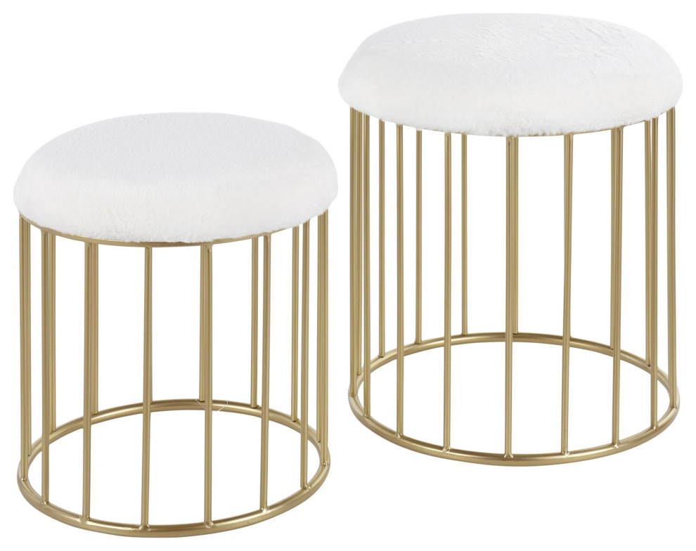 Canary Nesting Ottoman Set   Contemporary   Footstools And Ottomans   by LumiSource  Houzz