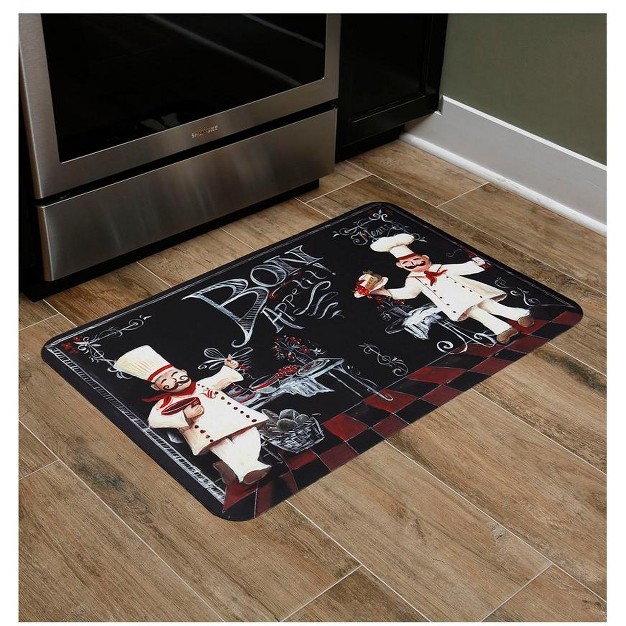 Chalkboard Chefs Designer Chef Oil amp Stain Resistant Anti fatigue Kitchen Floor Mat