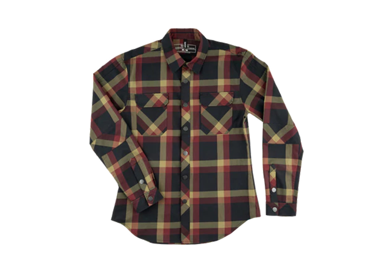 Sombrio Vagabond Casual Riding Shirt - Plaid-After Ride Wine