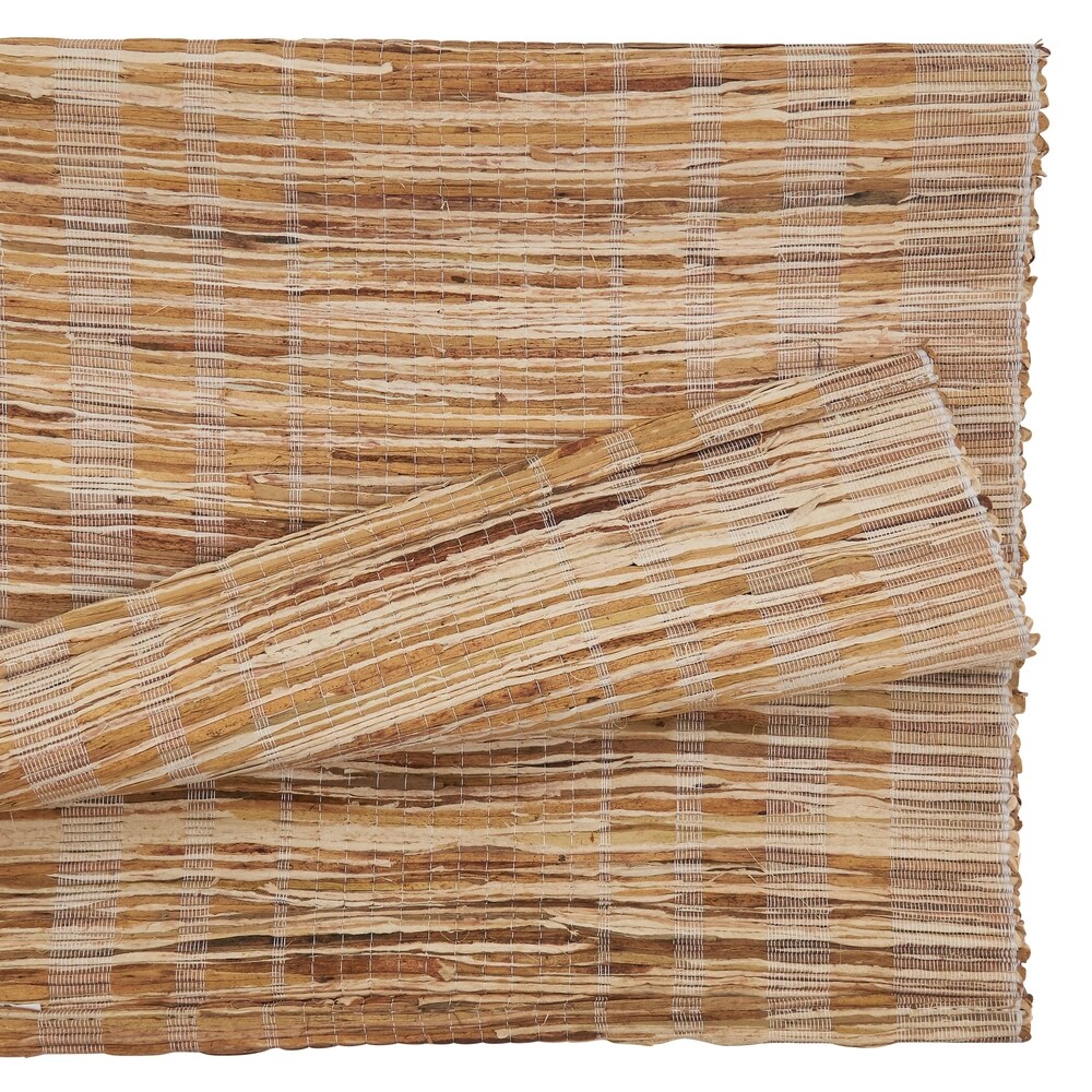 Water Hyacinth Table Runner with Striped Design