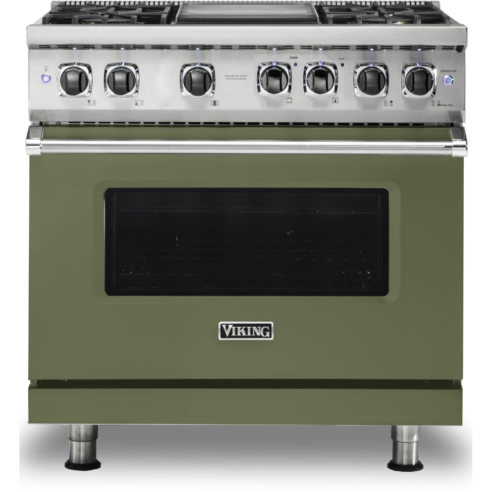 Viking 36-inch Freestanding Dual-Fuel Range with Vari-Speed Dual Flow Convection CVDR536-4GCYLP