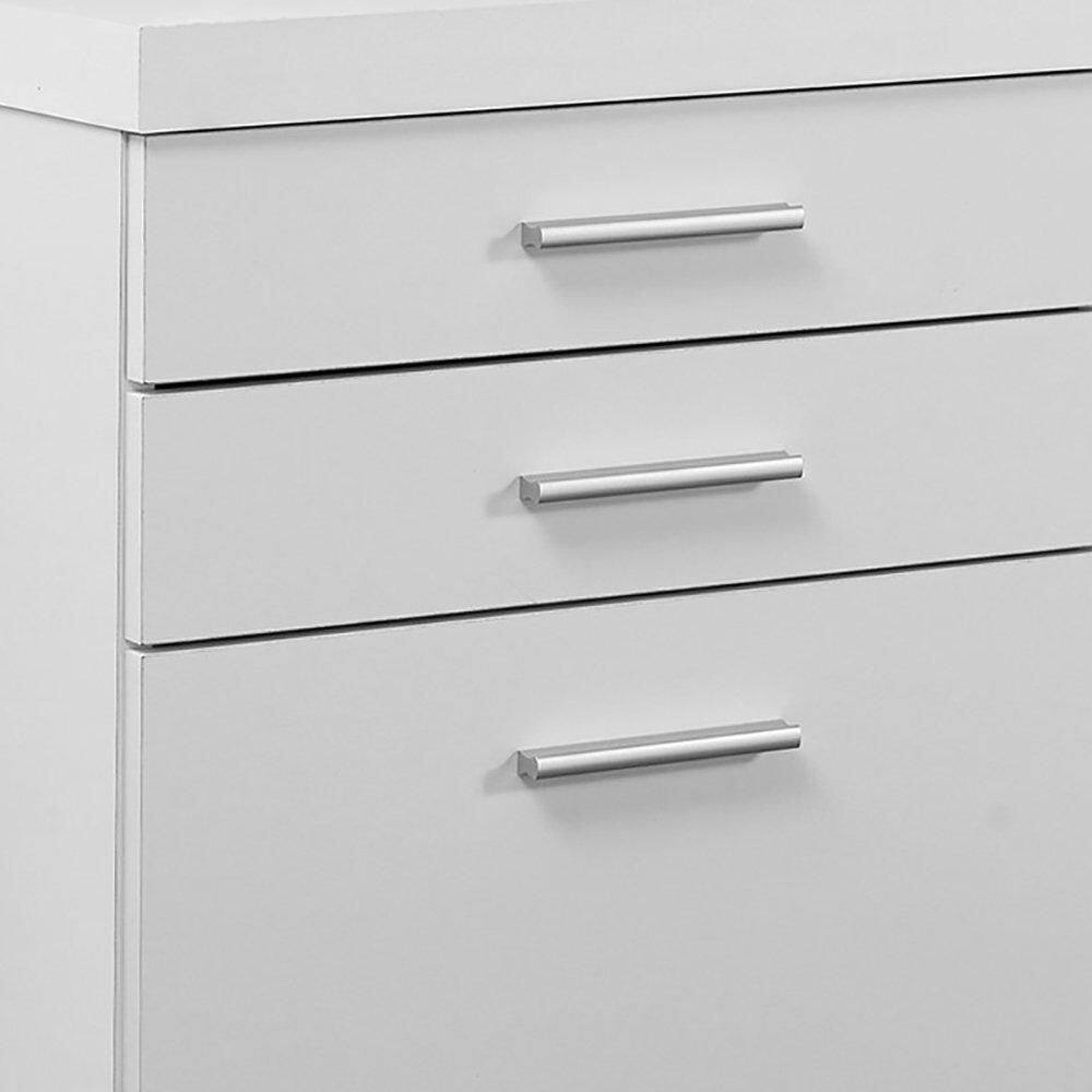 Monarch Specialties 3-Drawer White Rolling Portable Filing Cabinet (2-Pack) 2 x VM-7048