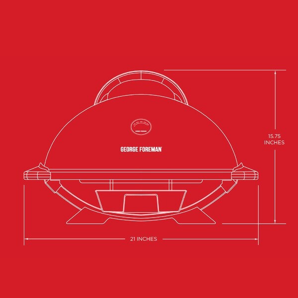 15+ Serving Indoor / Outdoor Electric Grill with Ceramic Plates， Gun Metal， GFO3320GM