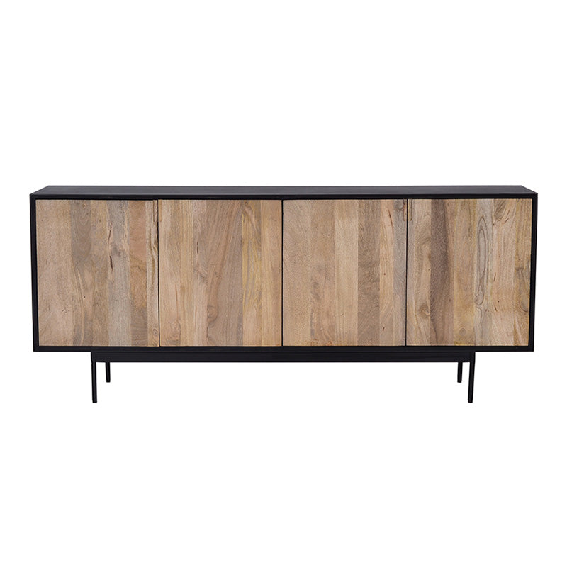 RADLEY Sideboard 180 cm Solid Mango Wood - Natural & Black