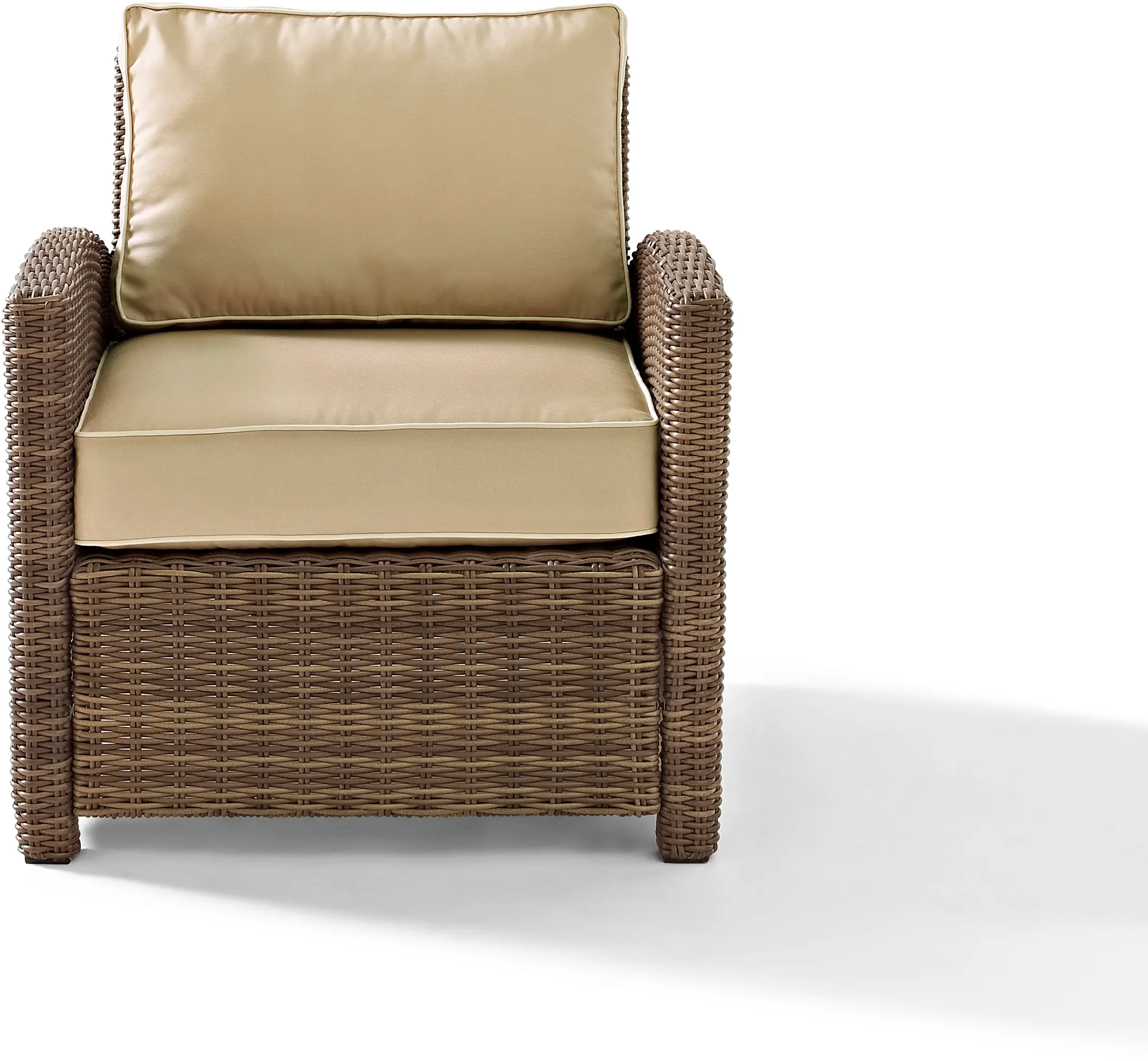 Bradenton Sand and Wicker Patio Armchair