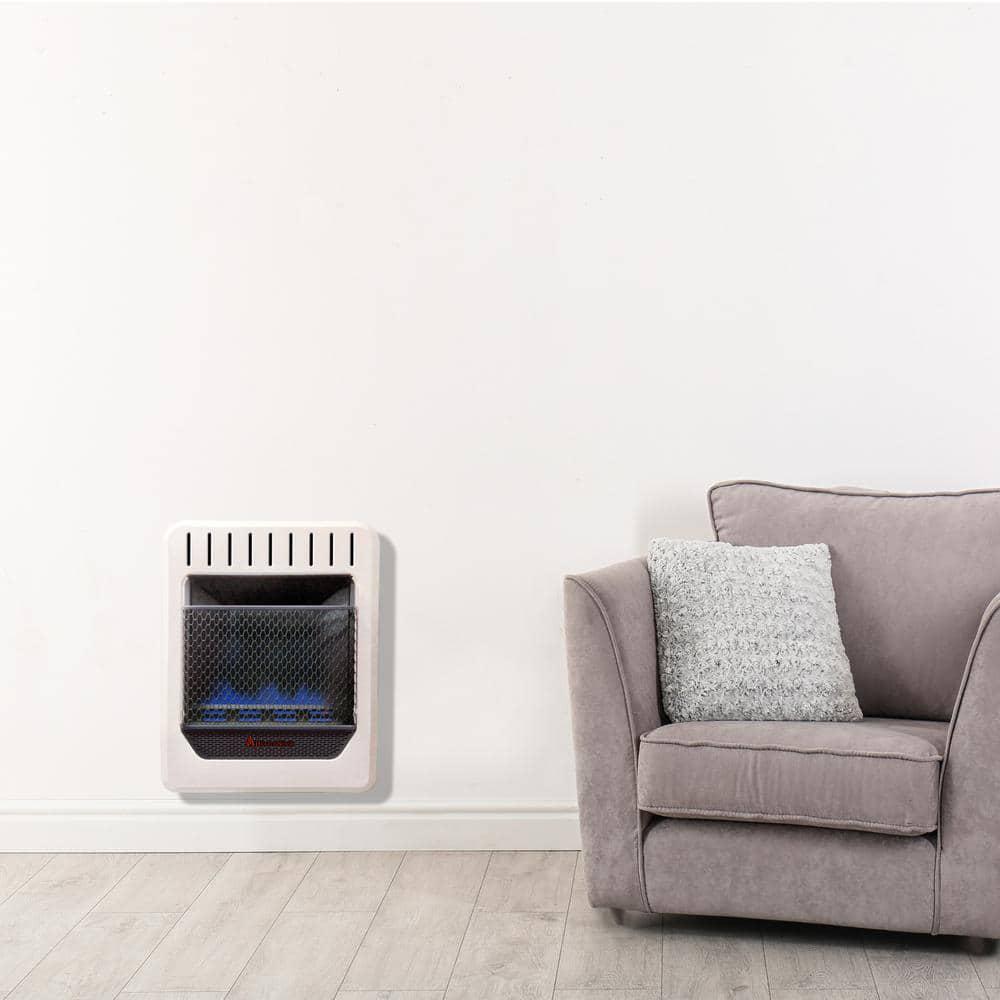 HearthSense 10000 BTU Ventless Dual Fuel Blue Flame Heater With Base Manual Control