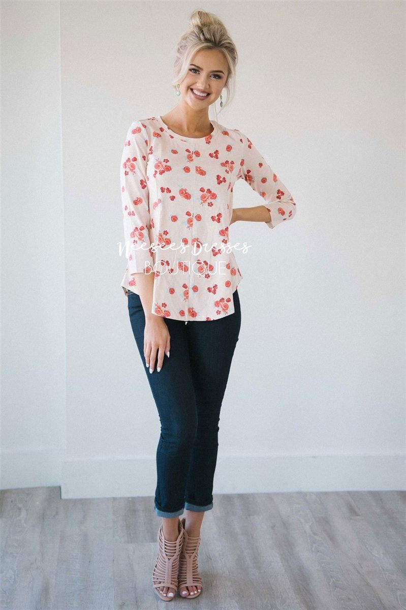 Light Up Pink Floral Top