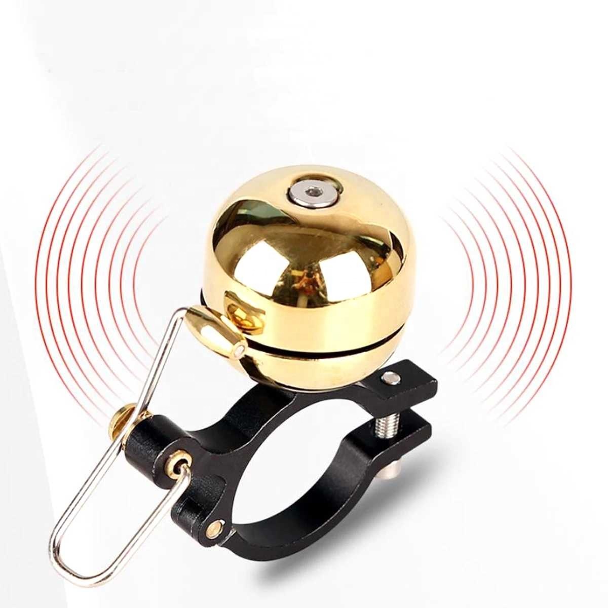 Copper Bell Bicycle Handlebar Metal Ring Retro Cycling Bell Alarm Copper Ring Handlebar Horn For Safety Bike Bell Bike