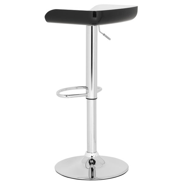 SAFAVIEH Rameka White/Black Adjustable 24-32-inch Bar Stool - 16.1