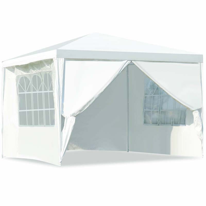 10 x 10 FT Outdoor Gazebo Canopy Tent Party Wedding Event Tent with 4 Removable Sidewalls