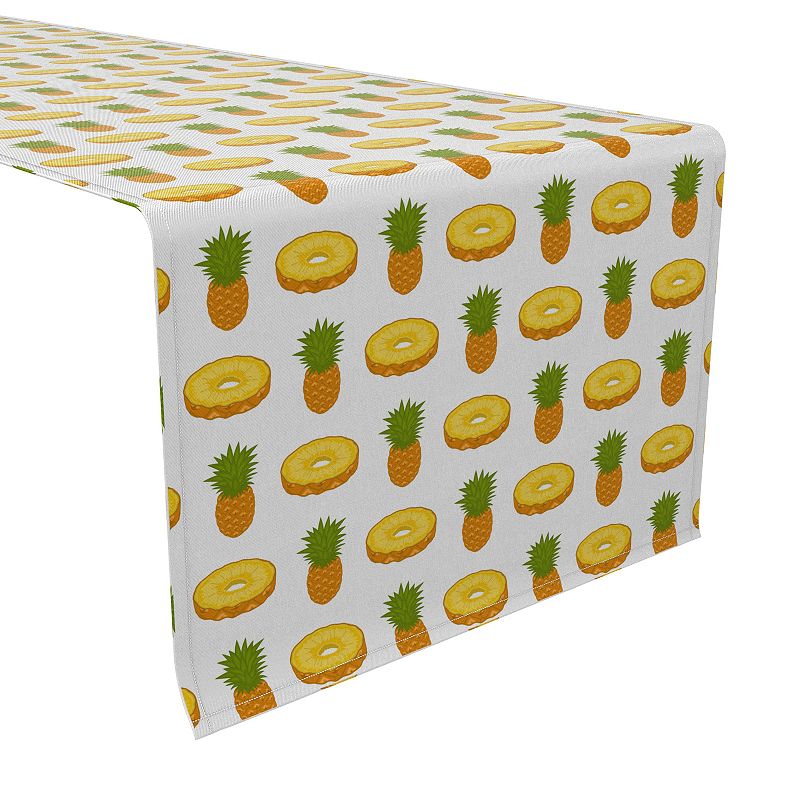 Table Runner， 100% Cotton， 16x108， Pineapples and Slices