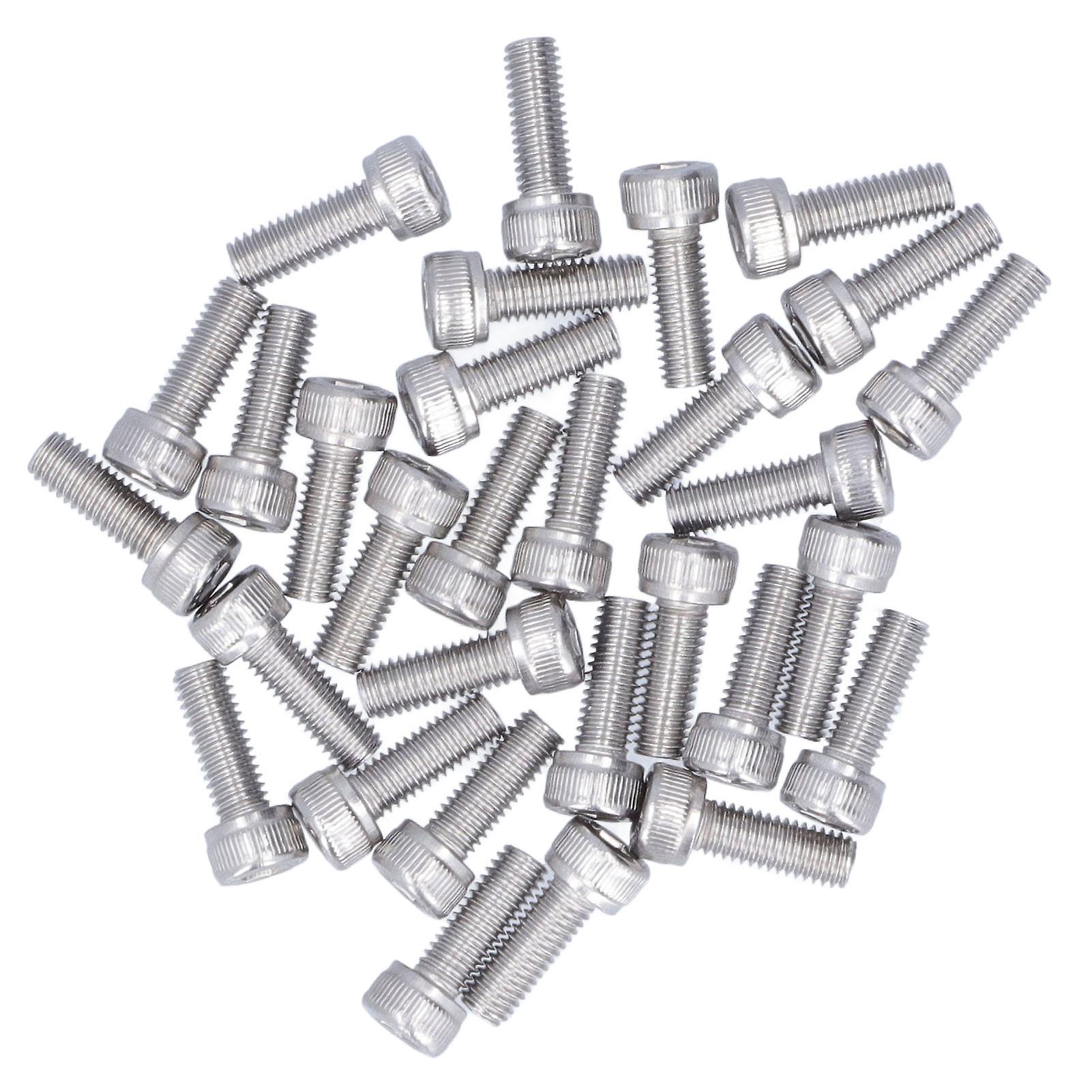 30Pcs M5 Cylindrical Head Hex Socket Screw A2 Stainless Steel Hex Head Screws Screw KitM5 X 25