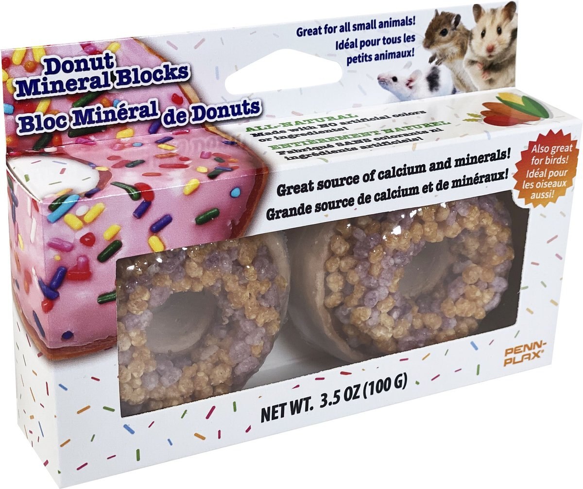 Penn-Plax Donut Small Pet Mineral Blocks， 2 count